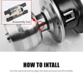 thumbnail image 2 of Door Knob Lockset Keyless Round Ball Style Handle Privacy Bedroom Bathroom Handle Lockset Stainless Steel Polished Door Knob Set Interior Lockable Door Handle, 2 of 6