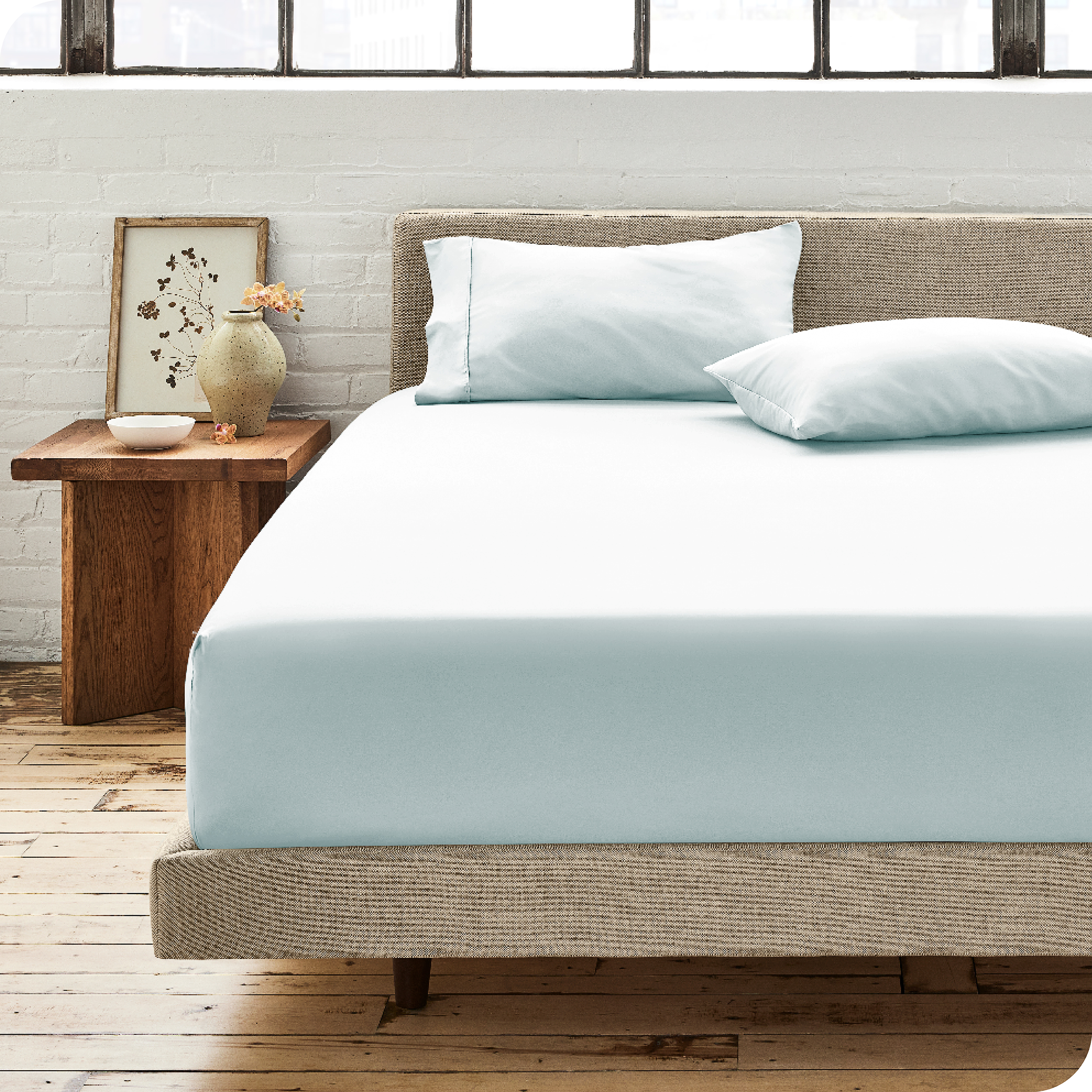 Bare Home Drap-Housse 100 % Coton Biologique - Tissage Percale