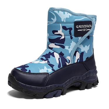 Kid Winter Shoes Outdoor School Warm Snow Boots For Boys Girls Boys Boots Sky Blue 29