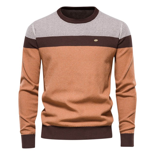 CEHVOM Pull Col Rond pour Hommes Pulls Décontractés Doux pour Hommes Pull Classique avec Bord Côtelé