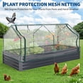 thumbnail image 4 of Galvanized Steel Raised Garden Bed Planter Box – Large Weatherproof Outdoor Pot with Open Base, Protective Mesh Cover, Ergonomic Design for Vegetables, Herbs & Flowers – 120x60x90cm, Grey, 4 of 10