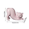 thumbnail image 2 of Ceramic Cat Planter Vase Animal Tail Cactus Flowerpot For Home Garden Patio, 2 of 3