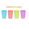 thumbnail image 2 of CHUANK Reusable Plastic Cups- 9 oz Plastic Cups  Plastic Tumblers Set of 12  Unbreakable Plastic Drinking Glasses - Colorful Stackable Party Cups Set (Pack 12- 5.6oz), 2 of 7