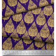 thumbnail image 3 of Soimoi Polyester Crepe Fabric Floral & Flying Swan Block Decor Fabric Printed Yard 42 Inch Wide, 3 of 3