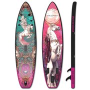 Pink Celestial 11FT x 33" Super Wide Inflatable Stand Up Paddle Board, Ultra Stable Wide SUP Up to 2 people/375LB Fully equipped w/ Premium SUP Accessories