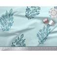 thumbnail image 2 of Soimoi Velvet Fabric Leaves & Floral Block Print Fabric by Yard 58 Inch Wide, 2 of 3