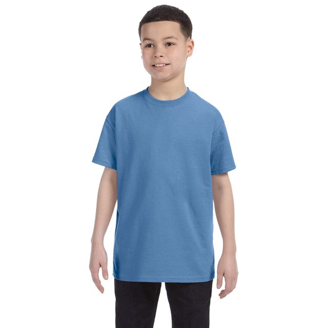 Hanes 54500 Youth Tagless T-Shirt - Carolina Blue - Large
