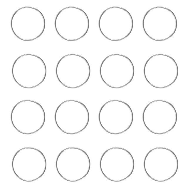 100 Pcs Anneau de Connexion pour Lustre pour Usage DIY Acier Inoxydable Gris Clair