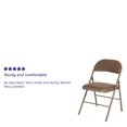 thumbnail image 2 of 4 Pk. HERCULES Series Double Braced Beige Vinyl Folding Chair, 2 of 9