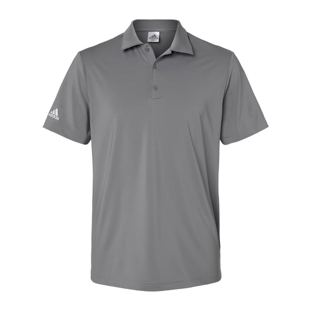 Adidas Mens Ultimate Solid Polo, 4XL, Grey Three
