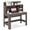 Rustic Oak, variant on Gymax Home Office Computer Desk Study Table Writing Workstation Hutch Cable Hole White