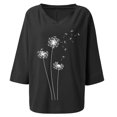 thumbnail image 4 of Hauts d'Été pour Femmes Mode T-shirt Blouse Décontracté à Imprimé à Col en V à Manches Courtes d'Été pour Femmes Blouses d'Été pour Femmes en Liquidation, 4 of 4