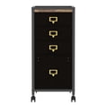 thumbnail image 1 of Vertical 2-Drawer File Cabinet with Wood Top – Fabric Filing Cabinet for A4/Letter Hanging Files | Under Desk Storage (40x40x67 cm) | Lockable 360° Swivel Casters, 1 of 6