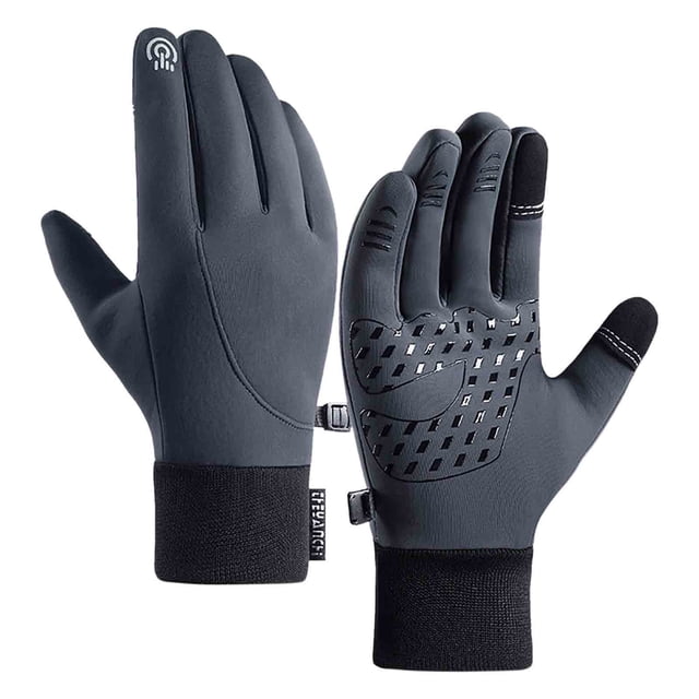 Gants de Randonnée et de Ski Extérieurs Antidérapants à Écran Tactile Coupe-Vent, Imperméables et Chauds en Velours