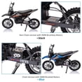 thumbnail image 2 of 36V Kids Ride on Dirt Bike,15.5MPH Fast Speed Electric Battery-Powered Off-Road Motorcycle with 500W Brushed Motor,Max Load 175 lbs,LED Light,Leather Seat,Disc Brake,Air-Filled Tires,(Black), 2 of 7