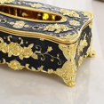 thumbnail image 3 of veasfak Home Rectangular Tissue Paper Box Case Holder Cover Black Golden, 3 of 3
