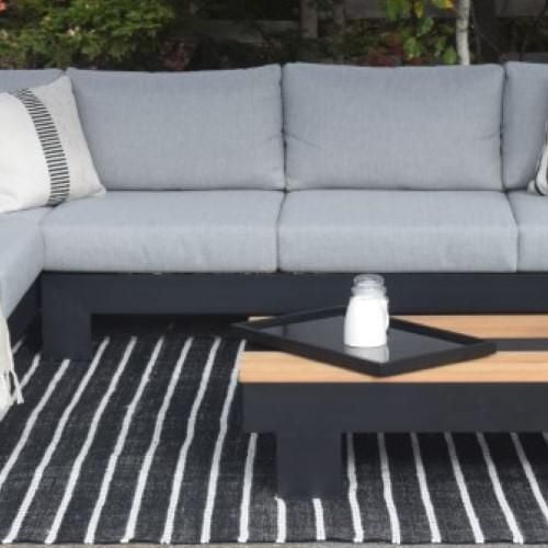 Tapis Graphite 5'x7' - Noir et naturel