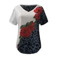thumbnail image 3 of Pompotops T-Shirt Ample à Manches Courtes Imprimé Fleuri d'Été pour Femmes, 3 of 4
