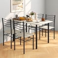 thumbnail image 1 of Costway 5 Piece Dining Table Set w/ 4 Chairs Wood Metal Kitchen Breakfast Furniture, 1 of 1