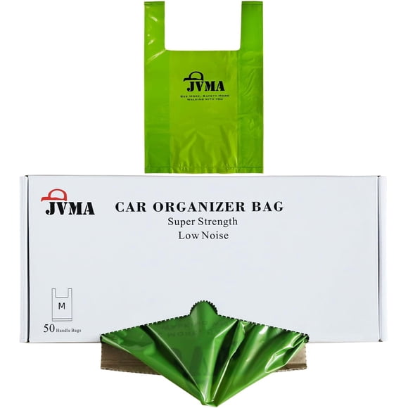JVMA Sac Poubelle de Voiture Sac Poubelle Suspendu pour Auto Camion Cuisine Chambre Bureau Voyage Camping 50 Sacs