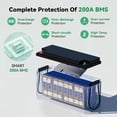 thumbnail image 4 of BMS 200Ah 2560Wh 12V Cycle Solar Golf For LiFePO4 RV Battery Cart Deep Built-in, 4 of 10