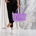 thumbnail image 4 of CTIRCHIU Panier en Plastique Solide à Double Poignées Violet pour Rangement de Supermarché et Divers, 4 of 7