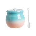 thumbnail image 3 of yuksok Kitchen Canister 680ml Multiuse Ceramic Sealed Jar for Cereal Rice Loose Tea green, 3 of 9