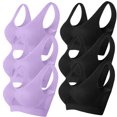 thumbnail image 1 of Timegard 6pc Sports Bras for Women Plus Size Wireless Full Coverage Breathable Mesh Comfortable Workout Bra, 1 of 2