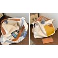 thumbnail image 3 of LinYooLi Fashion Splicing Shoulder Bag for Women Girls Chic Grid Canvas Hobo Tote Handbag Color Contrast, 3 of 4