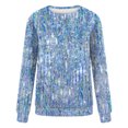 thumbnail image 5 of DPTALR Chandail à Col Rond Imprimé pour Femmes, Manches Longues, Blouse Confortable, 5 of 5