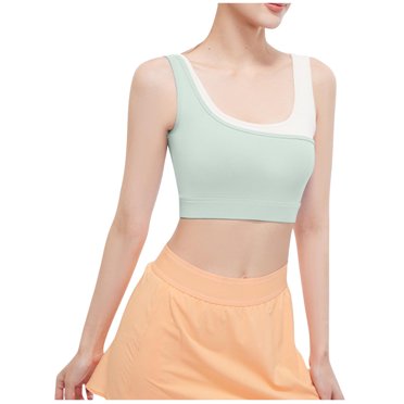 AherBiu Soutiens-Gorge de Sport pour Femmes Push up Impact Élevé Sans Couture Soutiens-Gorge de Course Couverture Complète Lissant Bloc de Couleur Bralettes de Gym