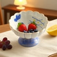 thumbnail image 4 of EGNMCR Kitchen Gadgets, Kitchen Accessories, Kitchen Utensils, Kitchen Tool Ceramic High Legged Fruit Plates Fruit Tray Dessert Plates Tea Tray ceramic plate, 4 of 6