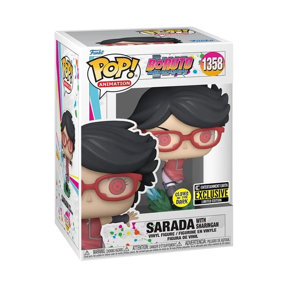 Boruto Sarada with Sharingan Figurine en Vinyle Pop! Phosphorescente - Exclusivité EE