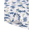 thumbnail image 5 of INSPIRE CHIC Women's Button Front Shirt Puff Short Sleeves Chiffon Floral Top Blue S, 5 of 5
