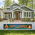 thumbnail image 5 of Forest Design Happy Camper Tent Banner Campfire Nature Scene for Outdoor Adventure Camping Event, 5 of 5