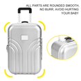 thumbnail image 3 of Luggage Baby Suitcase Toy Cute Plastic Rolling Suitcase Mini Luggage Box Silver, 3 of 7