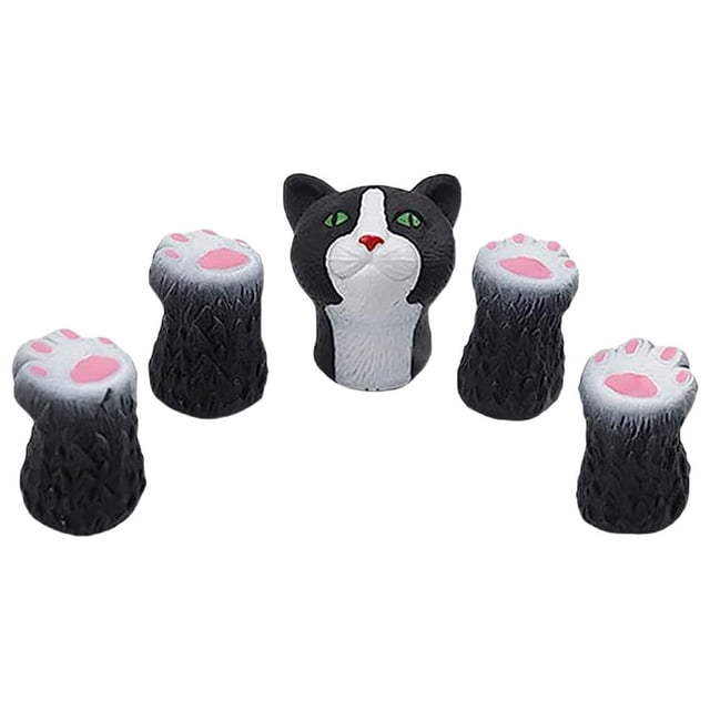 5PCS Set Cute Animal Finger Hand Novelty Decor for Kids Birthday Party Cosplay