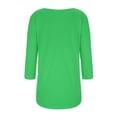 thumbnail image 4 of FAIWAD Oversized Tshirts for Women 3/4 Sleeve Button Decor Tops Cute Round Neck Basic Business Tees Blouses, 4 of 4