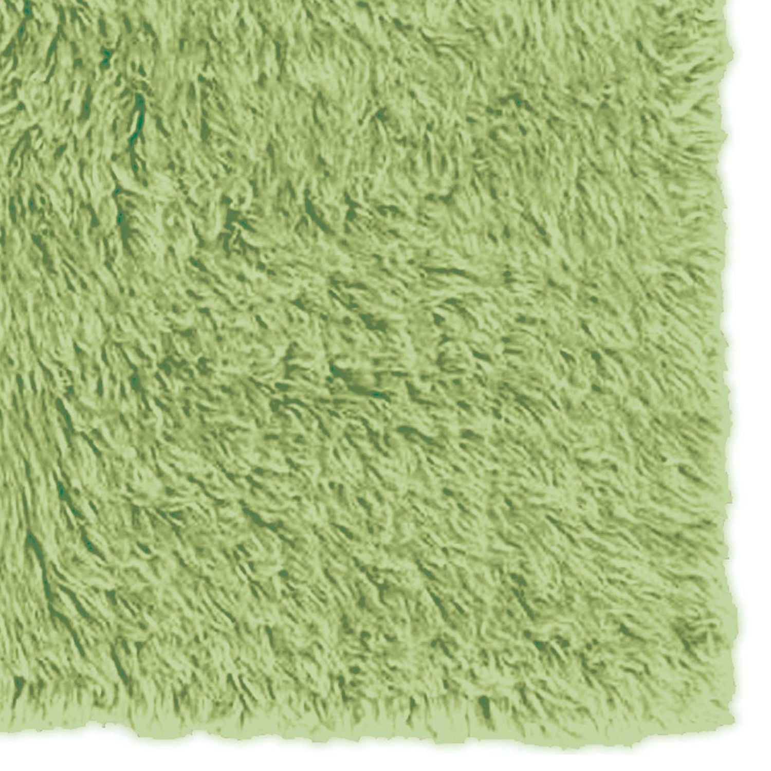 New Flokati 1400gr 8' x 10' Area Rug, Lime Green