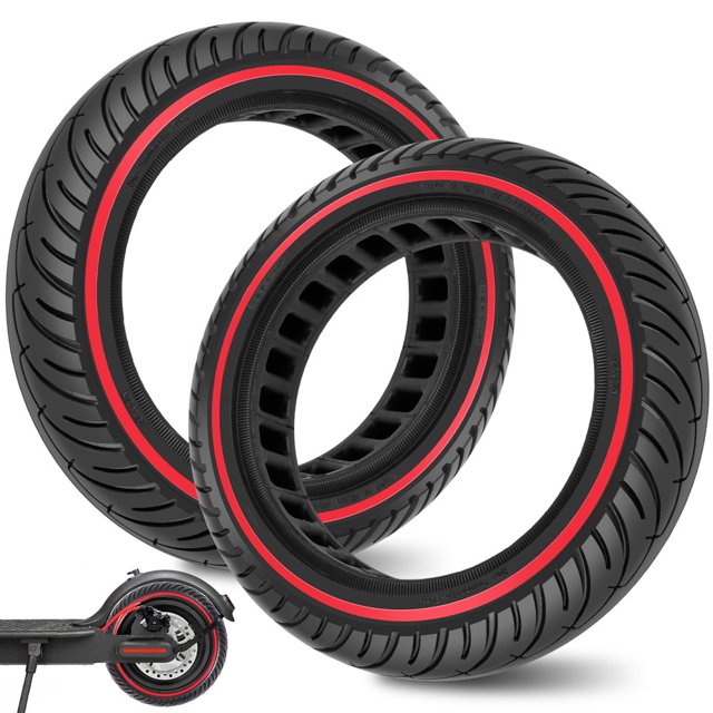 2pcs Scooter Tire Set 8.5 Inch Tubeless Scooter Solid Tyre Anti Puncture Electric Scooter Rubber Tyre Compatible with M365 Electric Scooter Tire Accessories