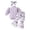 Light Purple, variant on Ymyiu Baby Girl Coming Home Outfit Baby Girl 3-Piece Outfit Set: Soft Infant Romper + Comfy Toddler Pant + Cute Headband (Light Purple,3-6 Months)