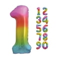 thumbnail image 2 of Rainbow Foil Balloon, Number 1 Shaped, 34", 2 of 2