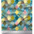 thumbnail image 1 of Soimoi Rayon Fabric Leopard & Argyle Patchwork Print Fabric by Yard 56 Inch Wide, 1 of 3