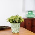 thumbnail image 4 of Hometrends 8" Ceramic Round Leaf Planter Pot-Green, 4 of 7