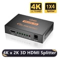 thumbnail image 2 of HDMI Splitter UHD 4K x 2K 3D HDMI-compatible Splitter 1X4 Video Splitter HDMI Cable Adapter, 2 of 5