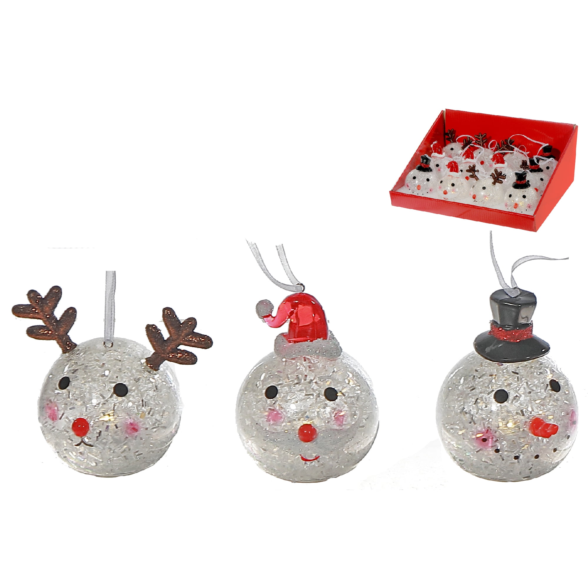 Lot De 12 Décorations Rondes À Led (Assortiment)