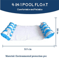 thumbnail image 2 of Tophomer Water Hammocks Pool Float Lounger Chair, Inflatable Swimming Raft Floating Bed Hammock Foldable for Water Party & Summer Carnival (Pump Included), 2 of 5