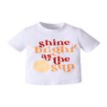 thumbnail image 1 of T-Shirts d'Été pour Enfants à Manches Courtes, Hauts à Imprimé de Lettres, Chemise Décontractée, 1 of 7