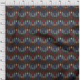 thumbnail image 3 of oneOone Georgette Viscose Fabric Stripe Ikat Decor Fabric Printed BTY 42 Inch Wide, 3 of 4