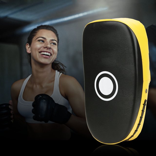 Kick Training Shield, Impact Absorption Safe Protection Taekwondo Hand Target For Sanda Yellow